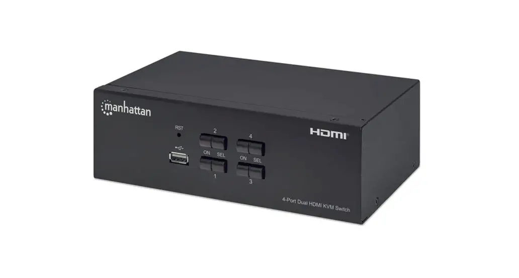 Manhattan 153539 4-port Dual Monitor Hdmi Kvm Switch User Manual