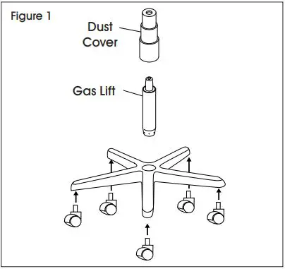 ULINE H-3641 Leather Manager’s Chair Installation Guide - Figure 1