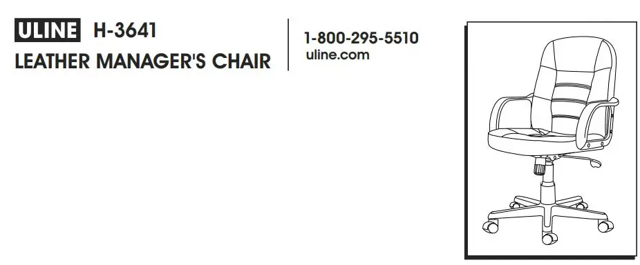 ULINE H-3641 Leather Manager’s Chair Installation Guide