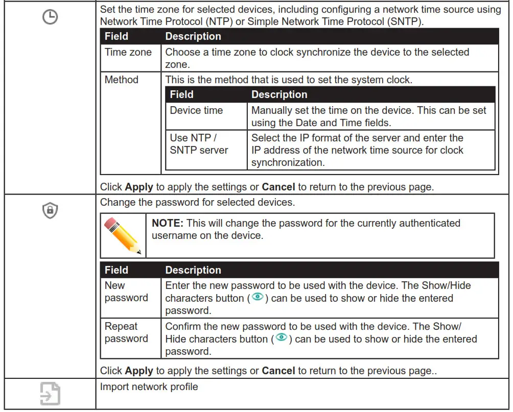 D-Link Network Assistant - Batch Settings Table 2