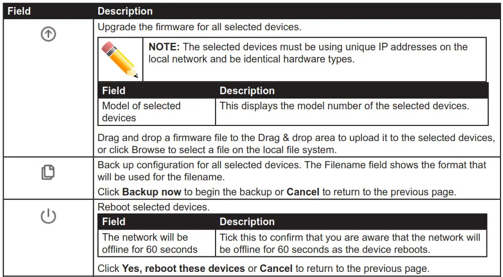 D-Link Network Assistant - Batch Settings Table 3