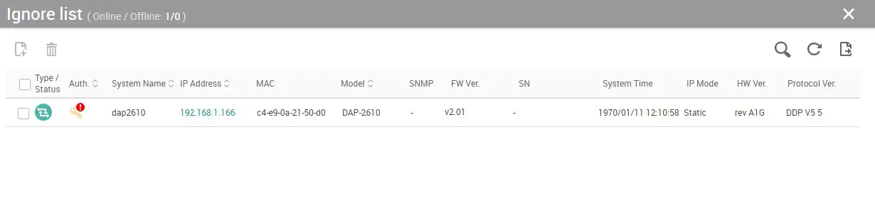D-Link Network Assistant (DNA) -Inventory List