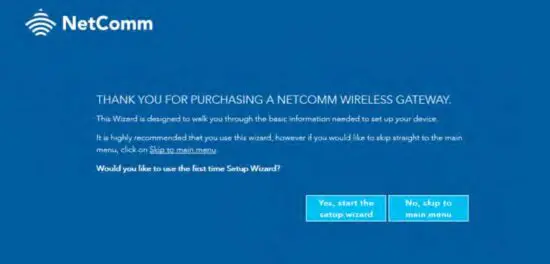FIG 18 Using the first-time setup wizard