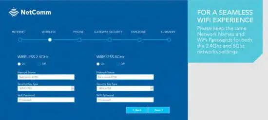 FIG 19 Using the first-time setup wizard wireless