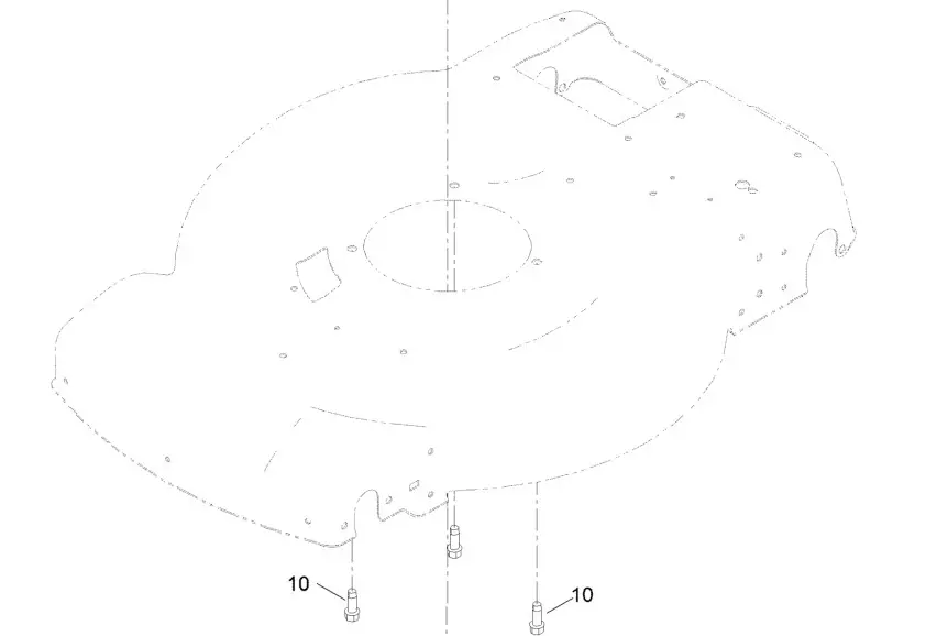 TORO 22in Recycler Lawn Mower - Engine and Blade Assembly 2