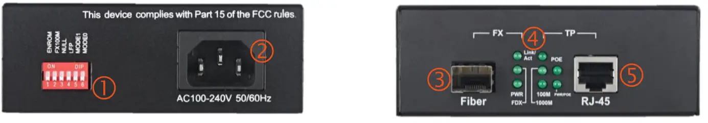 DAVANTEL FR POE332 SFP PoE PSE Ethernet Media Converter