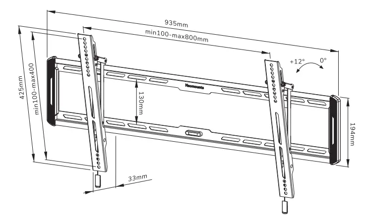 Neomounts WL35-550BL18 TV Wall Mount - fg 1
