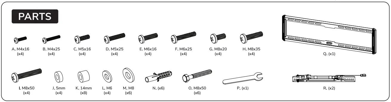 Neomounts WL35-550BL18 TV Wall Mount - fg 3
