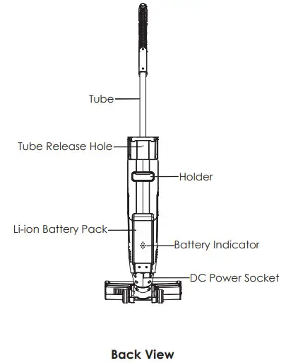 Mamibot FLOMO I Multi-Surface Floor Cleaner Back View