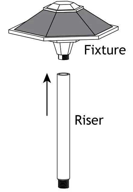 ASPL-3028-X-XX AMP Low Voltage Landscape Lighting - Install Riser