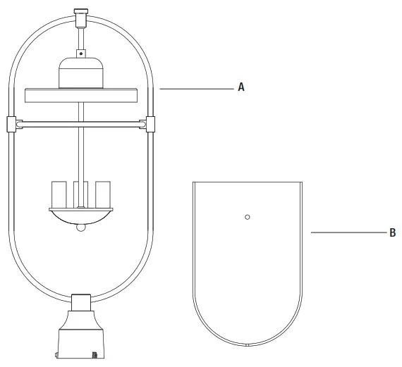 GLUCKSTEINELEMENTS 39661 HBC Lowell 3 Light Black Outdoor Post Mount - fig 3