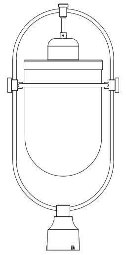 GLUCKSTEINELEMENTS 39661 HBC Lowell 3 Light Black Outdoor Post Mount