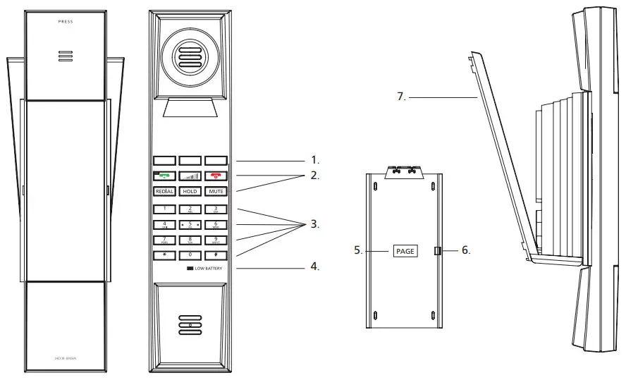 JACOB JENSEN HT20D Cordless Handset - fig2