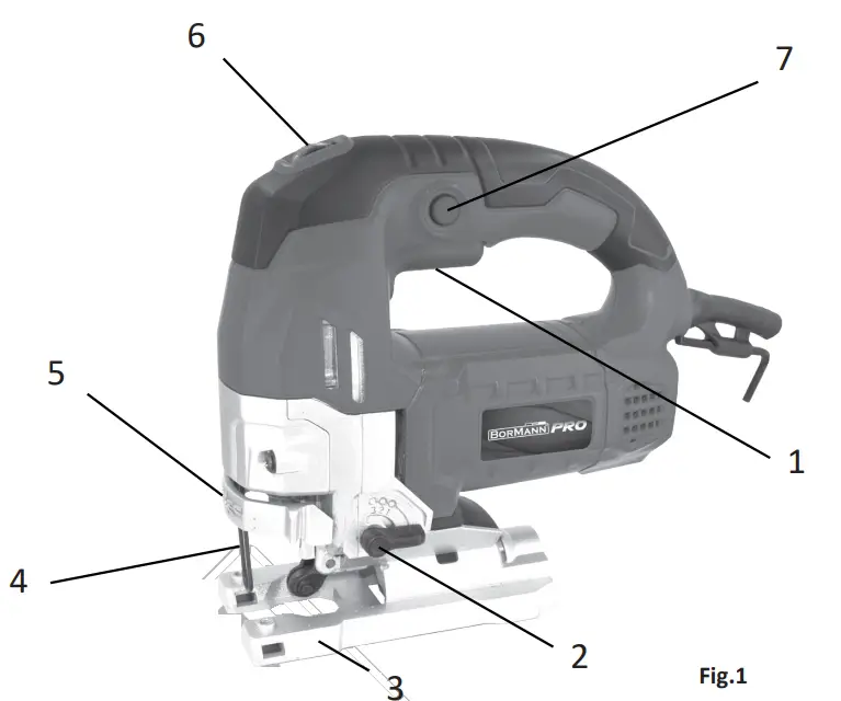 BORMANN PRO BJS7300 Jigsaws and Reciprocating Saw - fig 3
