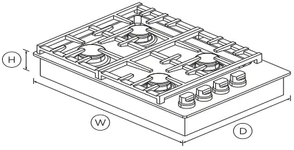 FISHER PAYKEL CDV2-304L N Gas Cooktop 30 Inch LPG B