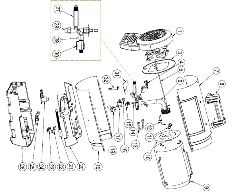 DEWALT DXH70CFAV 68000 BTU Cordless Forced Air Propane Heater 5