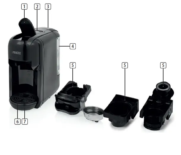 PRINCESS-3456787965345334-Multi-Capsule-Coffee-Machine-fig-1