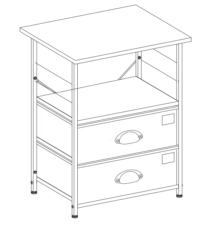 COSTWAY JZ10020 Bookshelf with 2 Drawers