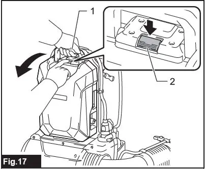 makita CBU02 Battery Powered Backpack Blower-18