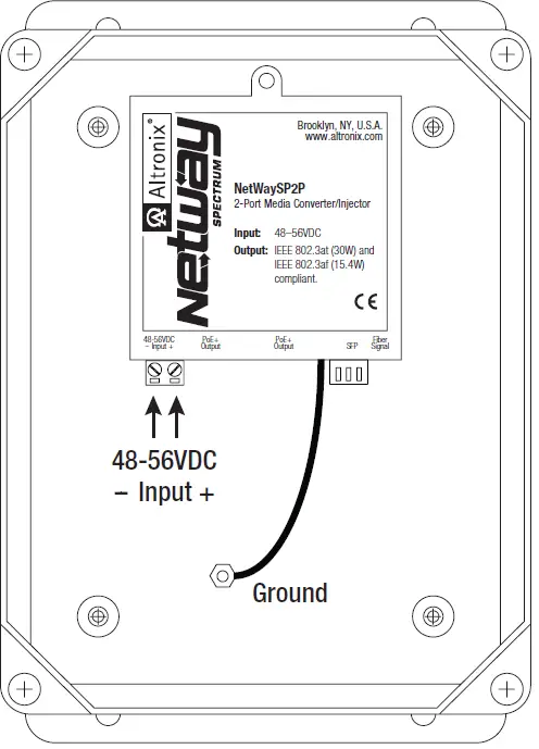 Altronix NetWaySP2P Series 3-Port Ethernet Over Fiber PoE+ Hardened Switches 02