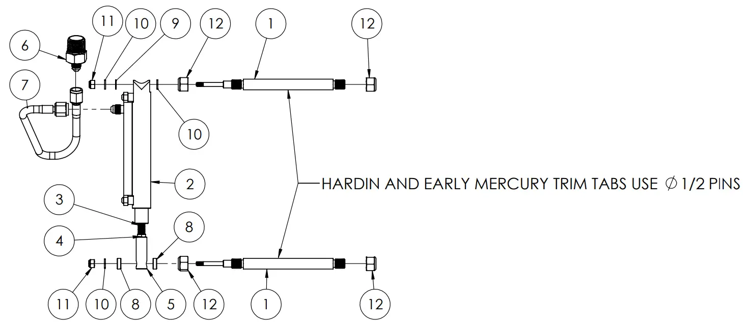 MAYFAIR-137-8681-Outboard-Hydraulic-Steering-Ram-fig-8