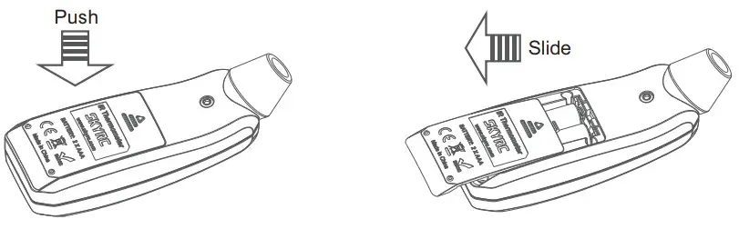 SKYRC SK-500037 Infrared Thermometer - Battery Installation
