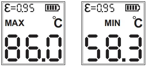 SKYRC SK-500037 Infrared Thermometer - Temperature Modes
