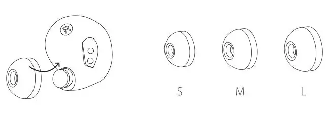 Tribit True Wireless Earbuds BTH90 - Fitting or Replacing the Ear Tips