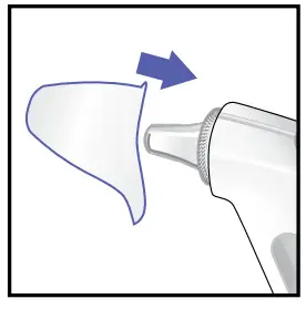 BRAUN IRT 3030 ThermoScan 3 Infrared Ear Thermometer-Place the protective