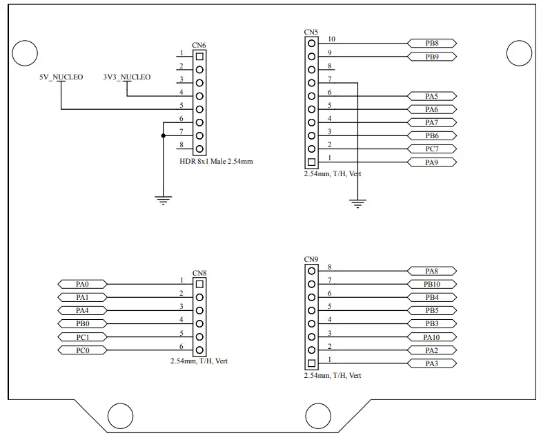 ST X NUCLEO 53L8A1 Expansion Board - Nucleo Arduino connectors