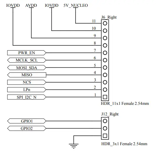 ST X NUCLEO 53L8A1 Expansion Board - Satellite board connector