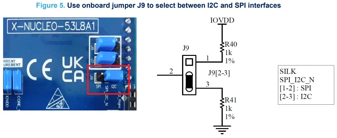 ST X NUCLEO 53L8A1 Expansion Board - and SPI interfaces