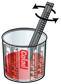 Colad Snap Lid System 700 ml User Guide - Mix paint in cup