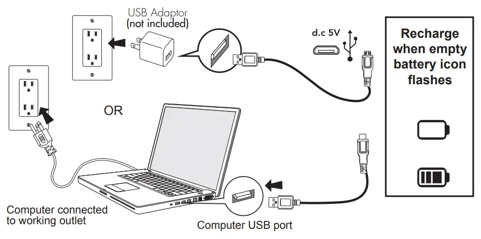 eKids 553 series Bluetooth MP3 Karaoke with 2 Microphones - charge