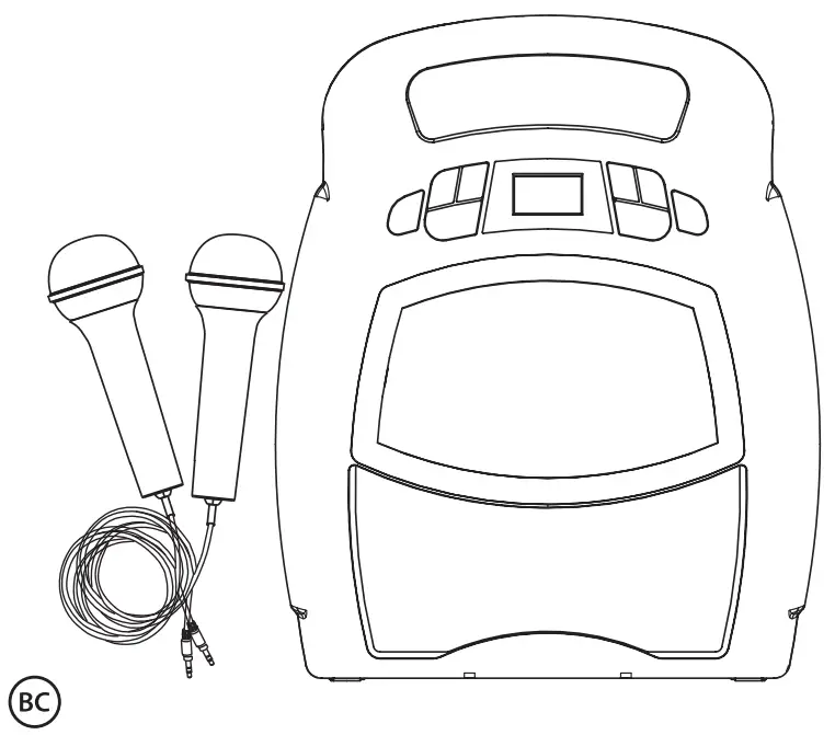 eKids 553 series Bluetooth MP3 Karaoke with 2 Microphones - USING THE MICROPHONES