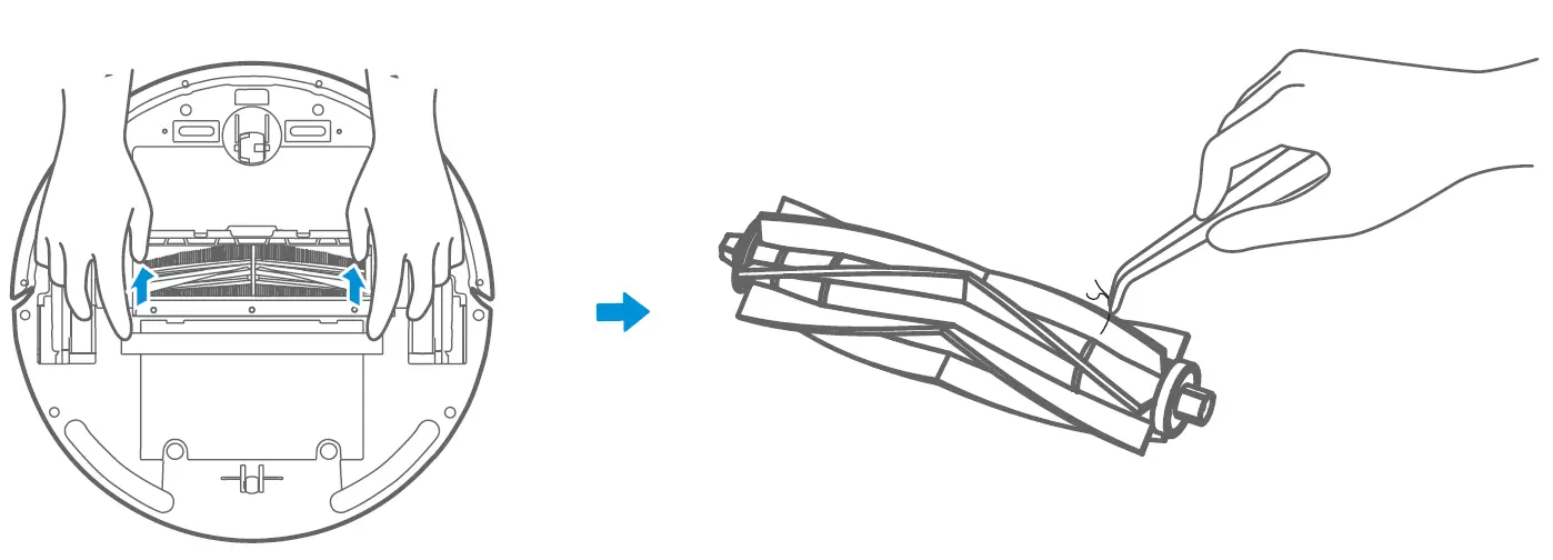SAMSUNG R05R5050WK Series Powerbot Essential with 2-In-1 Vacuum Cleaning & Mopping Cleaning of Brushroll Assembly 2