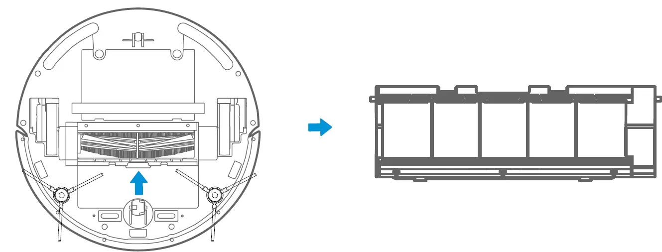 SAMSUNG R05R5050WK Series Powerbot Essential with 2-In-1 Vacuum Cleaning & Mopping Cleaning of Brushroll Assembly