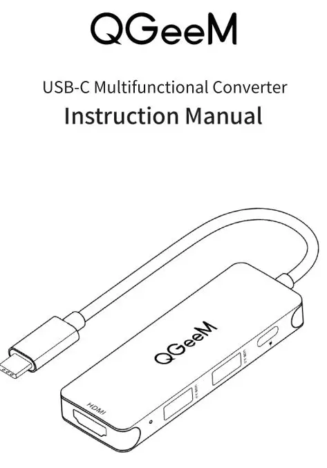 QGeeM LTT-M3V01 USB-C Multifunctional Converter Instruction Manual