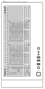 AZZA ECLIPSE 440 Mid Tower Gaming Case - Functions