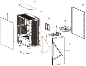 AZZA ECLIPSE 440 Mid Tower Gaming Case - overview