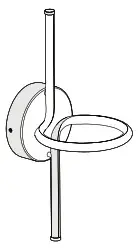 artika SCO SWC Swirl Mini 1 Light Chrome LED Wall Scone- LED wall light