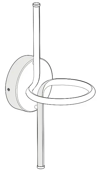 artika SCO SWC Swirl Mini 1 Light Chrome LED Wall Scone