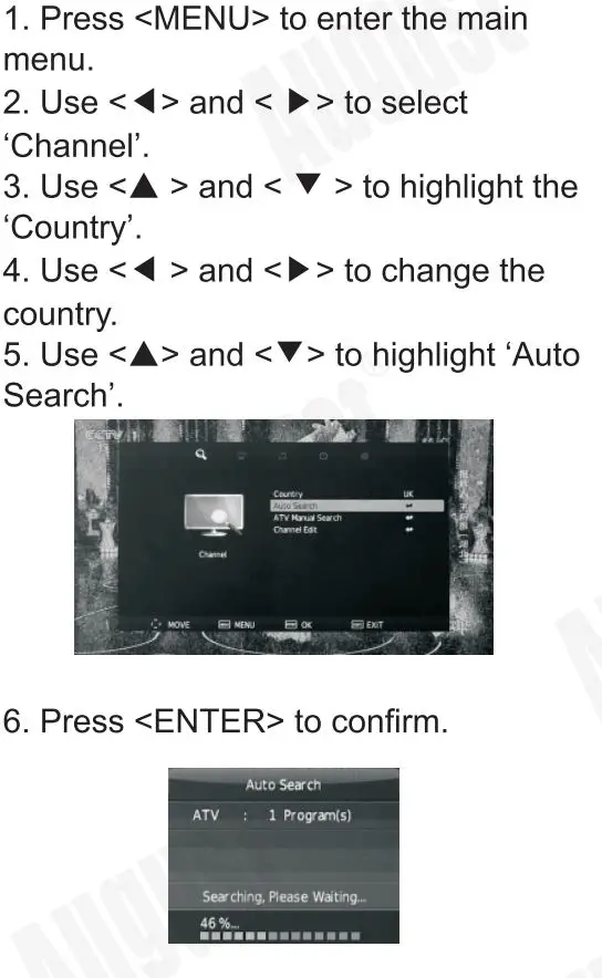 August DA100D 10.1 Inch HD Digital Analogue TV and Multimedia Player User Manual - ATV