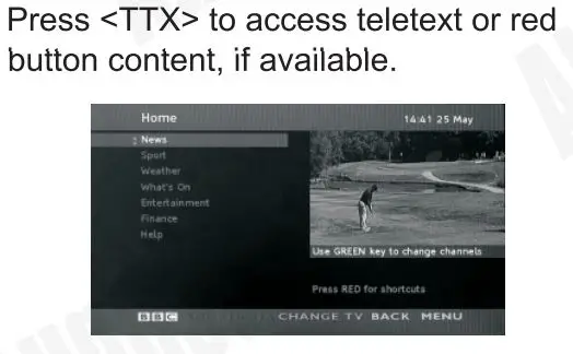 August DA100D 10.1 Inch HD Digital Analogue TV and Multimedia Player User Manual - Teletext