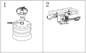 Installation of the ceiling fan
