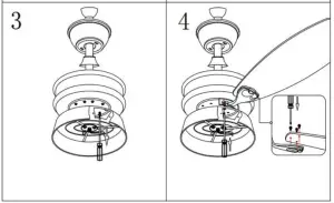 Installation of the ceiling fan