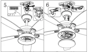 Installation of the ceiling fan