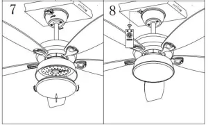 Installation of the ceiling fan