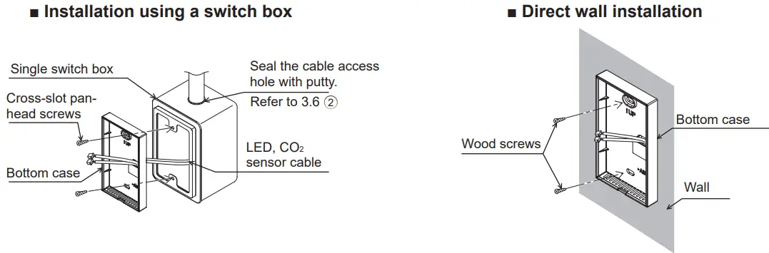 MITSUBISHI ELECTRIC PZ 70CSW E Lossnay CO2 Sensor Wall Mounted Type - bottom