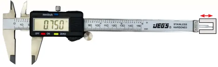 JEGS 80519 Digital Caliper 6 in 150 mm Length - Depth Measurement